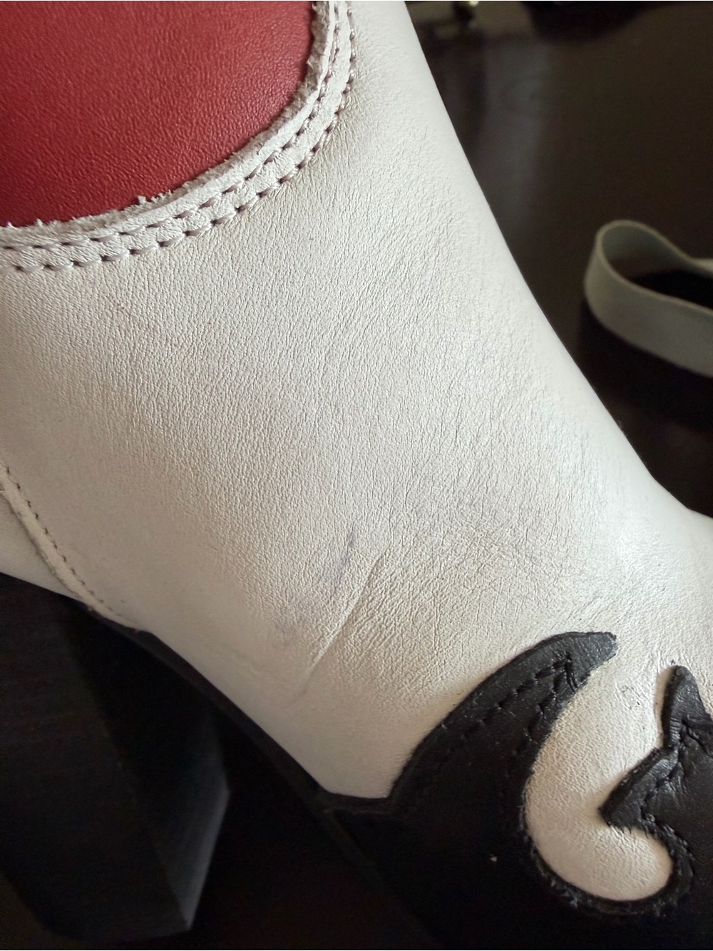 dingo Red White and Black Western Heel Boots - Picture 8 of 9